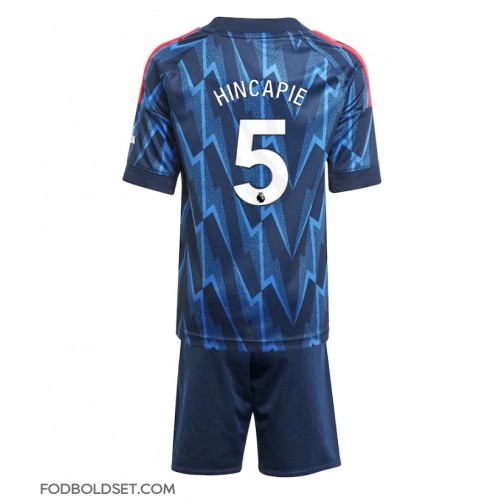 Arsenal Piero Hincapie #5 Udebane Trøje Børn 2025-26 Kortærmet (+ Korte bukser)